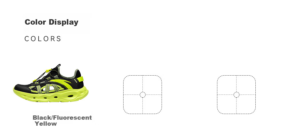 Anta Kids Sports Sandals Boys Big Kids Summer Mesh Breathable Creek Walking Drawstring Water Shoes A12626915 19